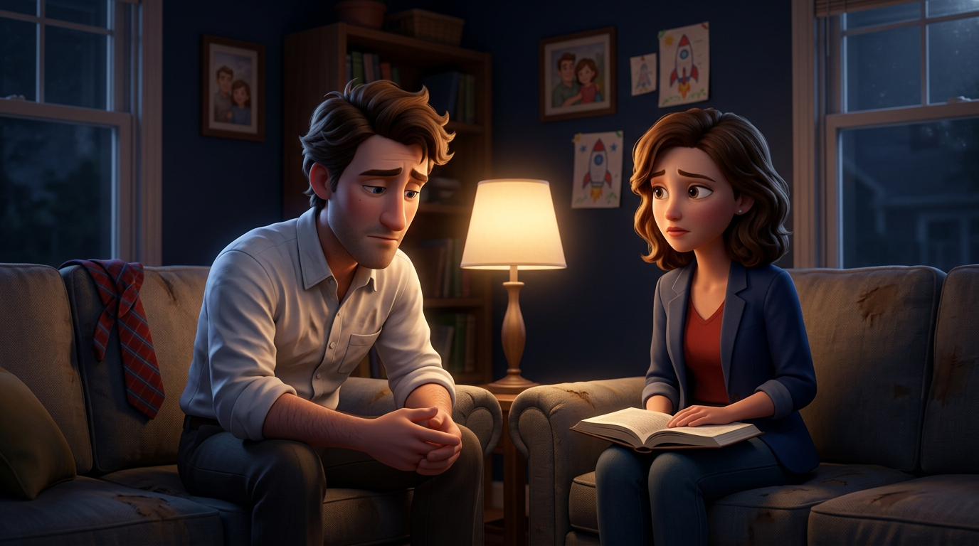 The Couch — late night, single lamp