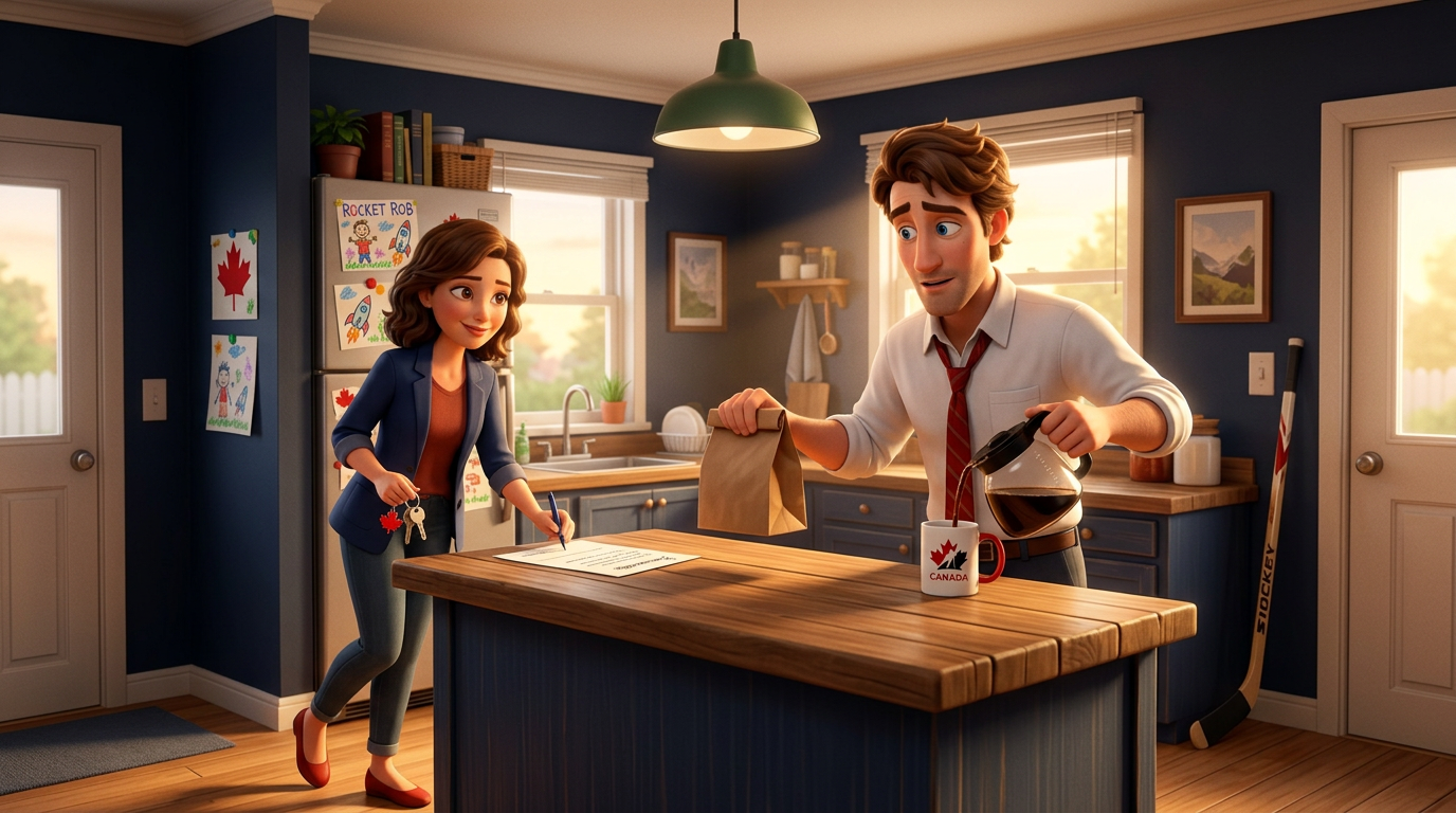 The Handoff — morning kitchen routine