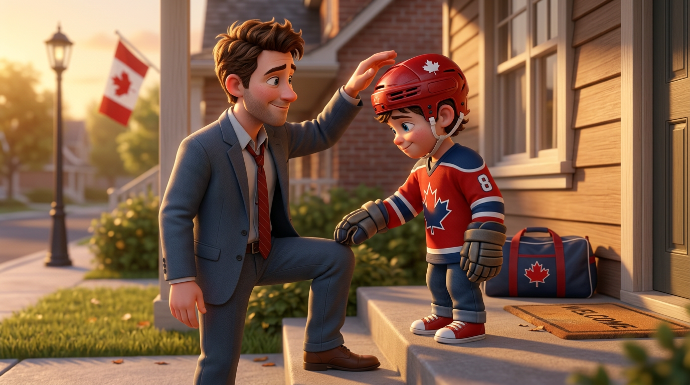 Max taps Rob's knee twice — their ritual