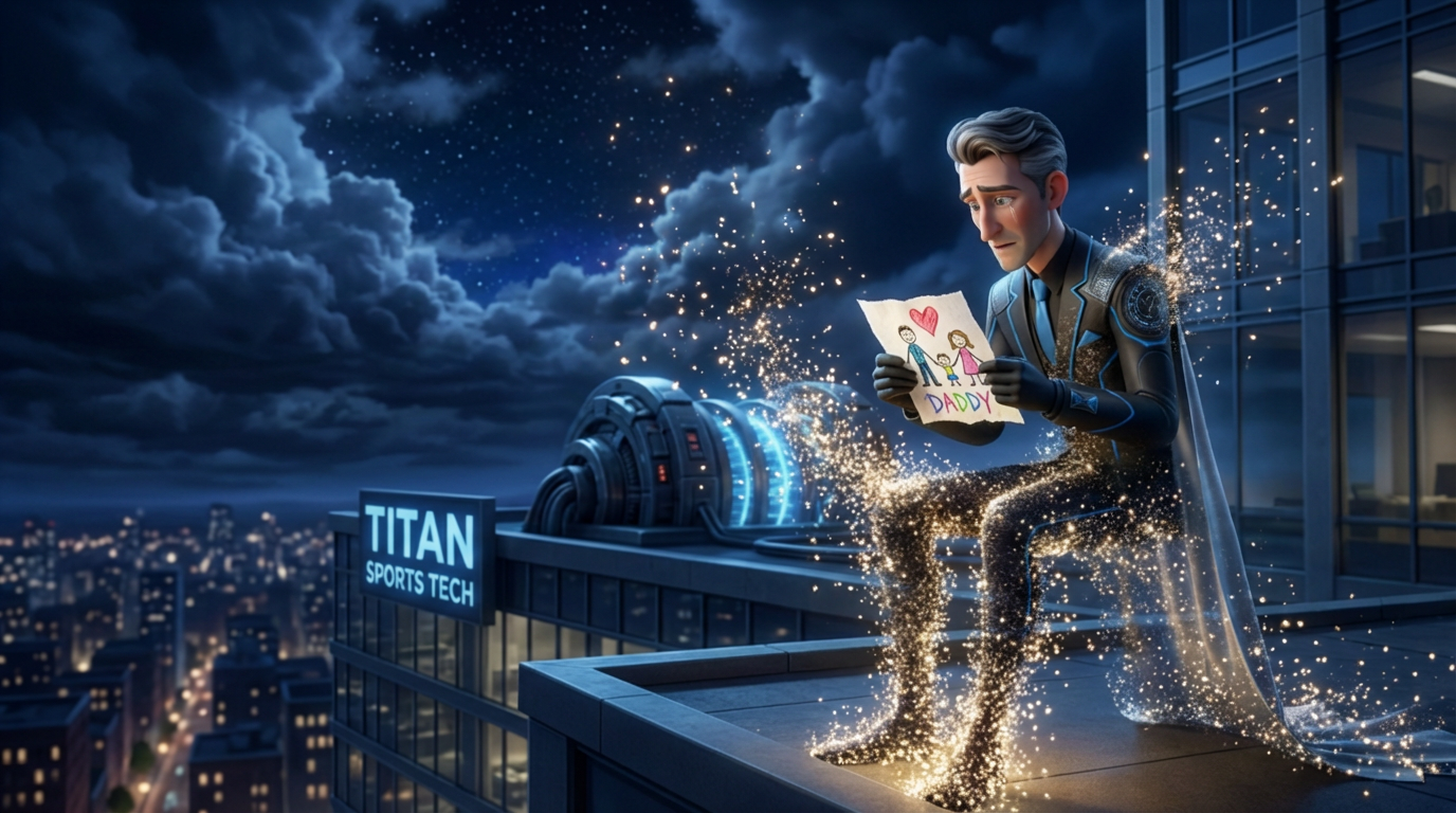 Victor Watt dissolves — particles of light, photo in hand